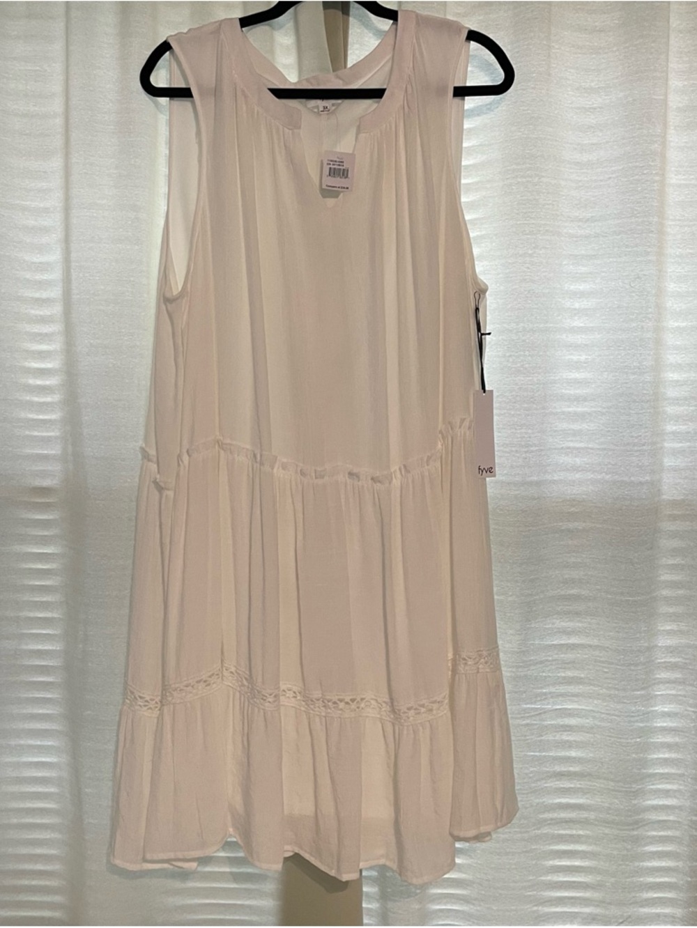Fyve NWT Flowy White Lace Tank Top Dress